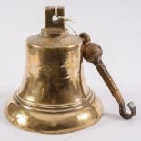 A George V brass 10ins brass alarm bell: