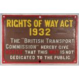 A cast iron British Transport Commission