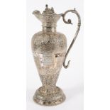 An Indo-Persian white metal ewer with in