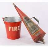A Minimax Fire Extinguisher: of conical