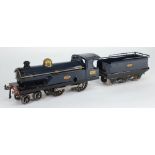 Hornby, a repainted 4-4-0 clockwork loco