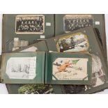 Three early 20th century postcard albums