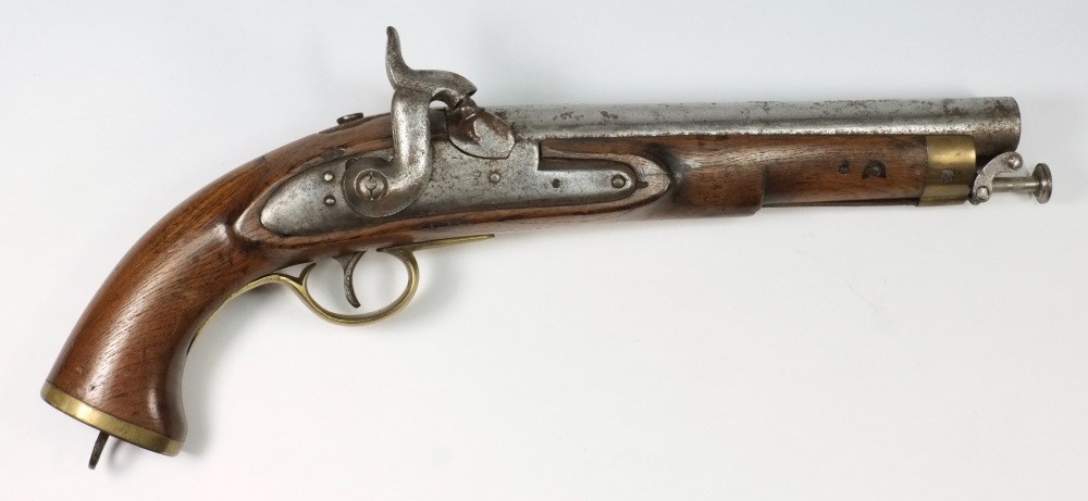 A 19th century percussion cap pistol:, 9