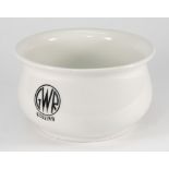 A GWR Hotels chamber pot by Mintons, Eng