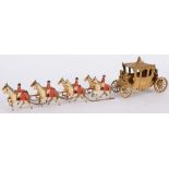 A gilt model of the Coronation coach and