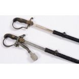 Two German Army Officers swords, one by