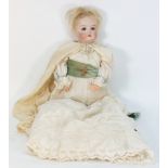 A Simon and Halbig bisque head doll:, bl