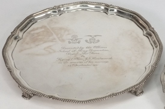 An RAF silver presentation salver, maker