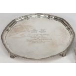 An RAF silver presentation salver, maker