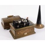 An Edison Standard phonograph, together