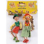 Two Pelham puppets 'Tyrolean Girl' and '