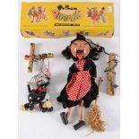 Two Pelham puppets 'Cat' and 'Witch':, t