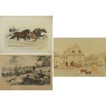 Currier & Ives, a set of  four prints of