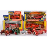 Dinky and M.O.Y., fire fighting vehicles