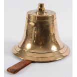 An all brass fire bell: with hammer and