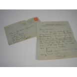 A handwritten letter from Ava Gardner on