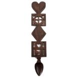 A 19th century Welsh treen love spoon: w