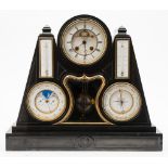 A Victorian black marble perpetual calen