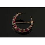 A late 19th century gold, ruby and diamo