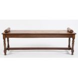 A Victorian mahogany rectangular bench s