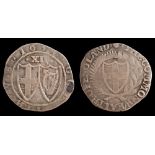 A Commonwealth shilling: sun.1654.