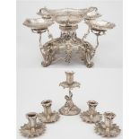 An early George III silver table centrep