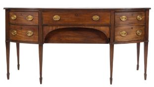 A George III mahogany bow fronted sidebo