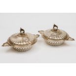 A pair of 19th century French silver-gil