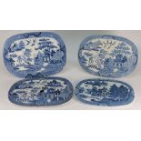 A group of four pottery and pearlware dr