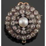 A late 19th century gold,silver, diamond