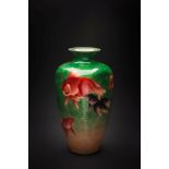 A Japanese ginbari cloisonne vase: of ov