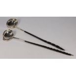 A George III silver toddy ladle, maker P