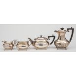 A George V silver four-piece tea service