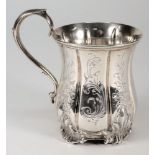 A Victorian silver christening mug, make