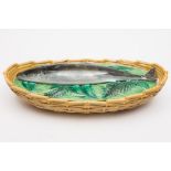 A George Jones Majolica fish dish and co