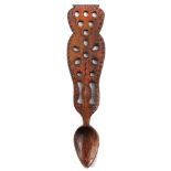 A 19th century Welsh treen love spoon: w