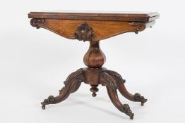 A Victorian carved rosewood rectangular