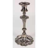 A Victorian silver candlestick, maker He