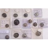 A collection of Roman coins: various emp