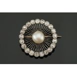 An early 20th century pearl and diamond