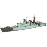 A 1/50th scale copper waterline model of the Type -42 Destroyer of HMS Birmingham, by Kinetic:,