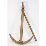 A bronze Kedge-Admiralty type non-magnetic anchor:, serial number 2040 99 581 2764, 64cm long.