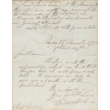 A manuscript letter from Bennett & Co to Messers Cobb & Sons (Lloyds Underwriters) forwarding the