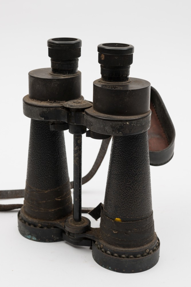 A pair of WWII period binoculars by Barr and Stroud,London:, signed as per title, numbered 33082, - Image 2 of 2