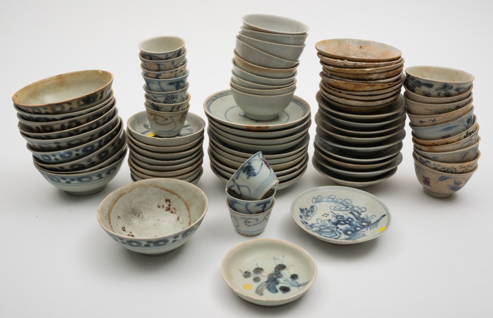 Tek Sing Cargo - eighty various pieces of Chinese porcelain: comprising ten each of the following;