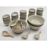 Tek Sing Cargo - fifty small tea bowls, three large bowls and fifteen spoons: under ivory glazes.