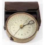 A four inch brass sighting compass by A G Thornton, Manchester:,