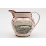 An early 19th century purple lustre jug by Dixon, Austin & Co, Sunderland (1820-1826):,