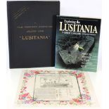 An RMS Lusitania launch presentation book  by John Brown & Co Ltd,1907,