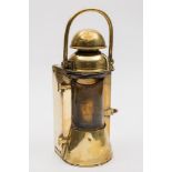 An early 20th century brass ship's bulkhead lamp by Bulpitt & Sons, Birmingham:,